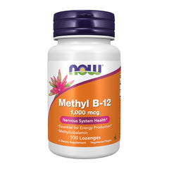 NOW Methyl B-12 lozenges bottle label 1000 mcg