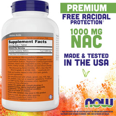 NOW NAC 1000 mg bottle side view