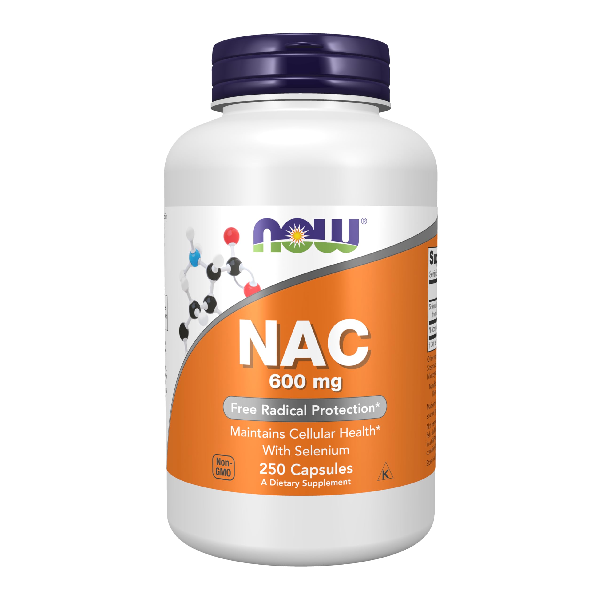 NOW Supplements NAC 600 mg with Selenium bottle