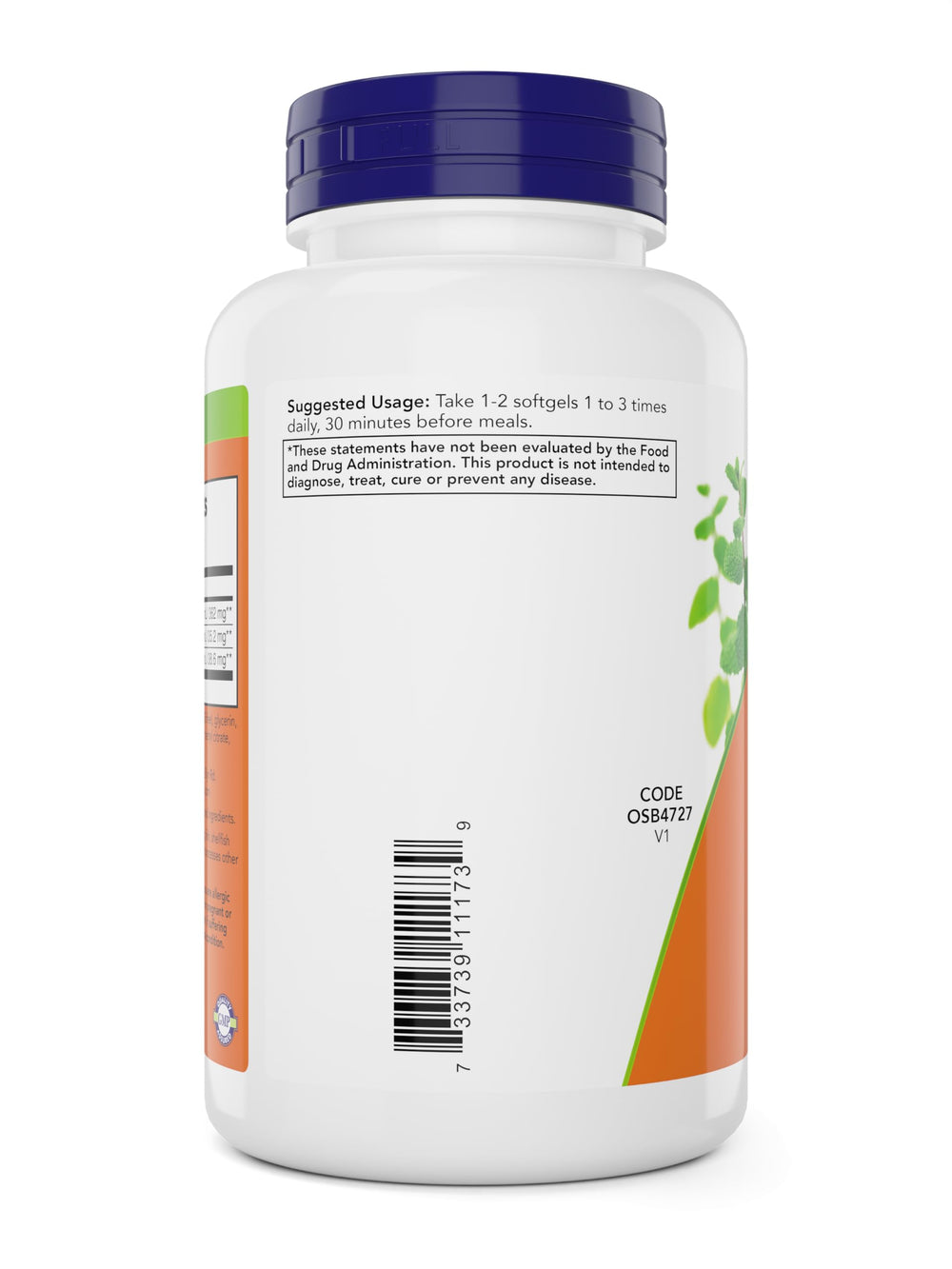 Close-up of peppermint gel softgels with ginger and fennel oils