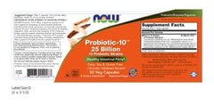 Side view of NOW Probiotic-10 25 Billion two-pack bottles