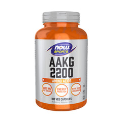 NOW Sports AAKG 2200 Arginine 180 Veg Capsules bottle
