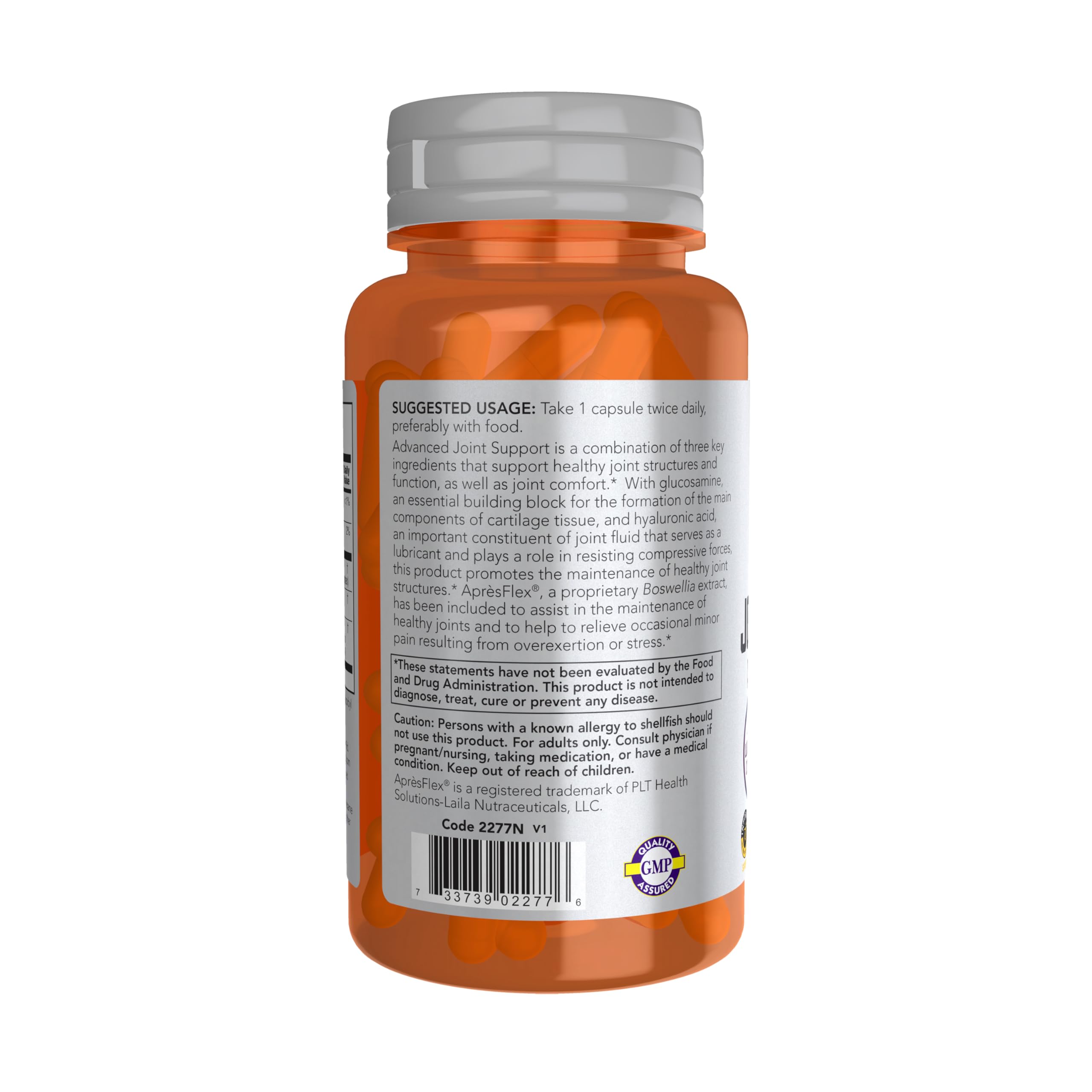 Close-up of glucosamine and hyaluronic acid ingredients