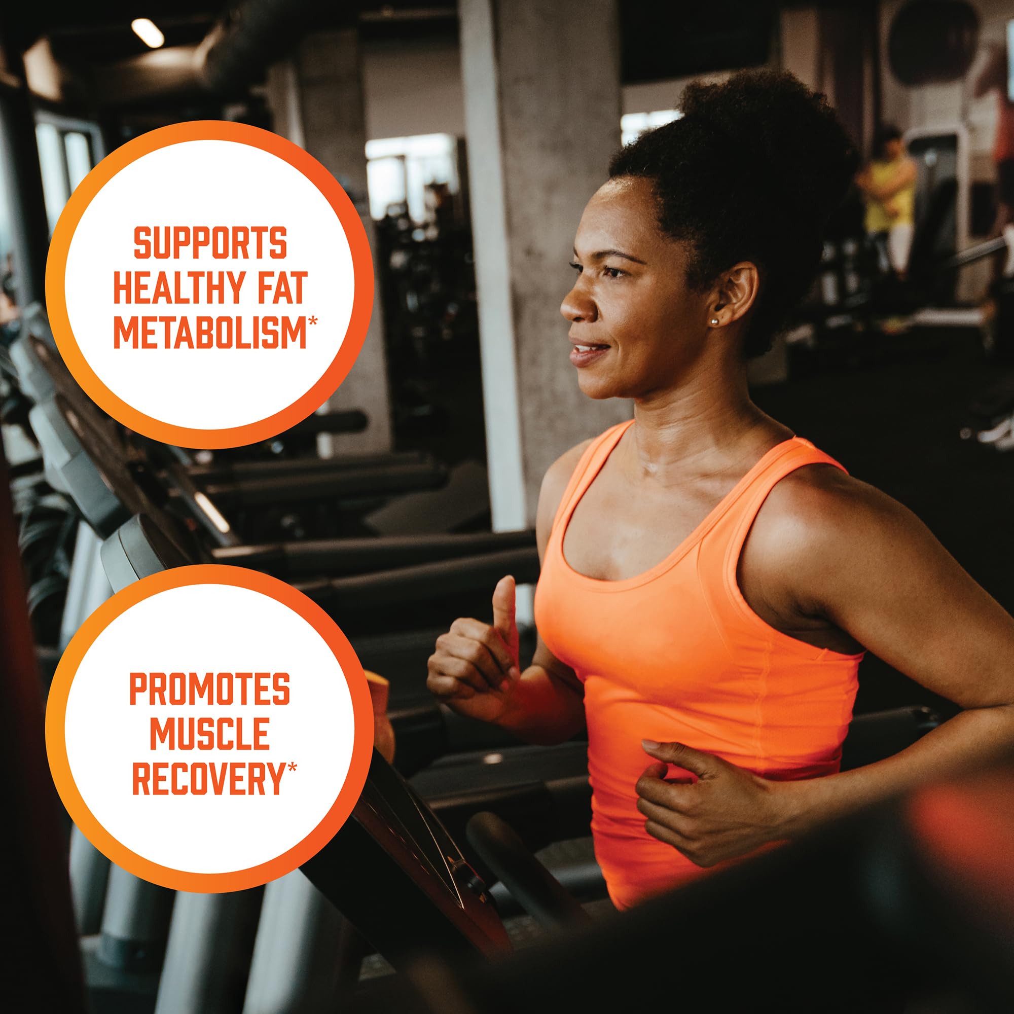 NOW Sports L-Carnitine Liquid glass bottle close-up signals premium quality.