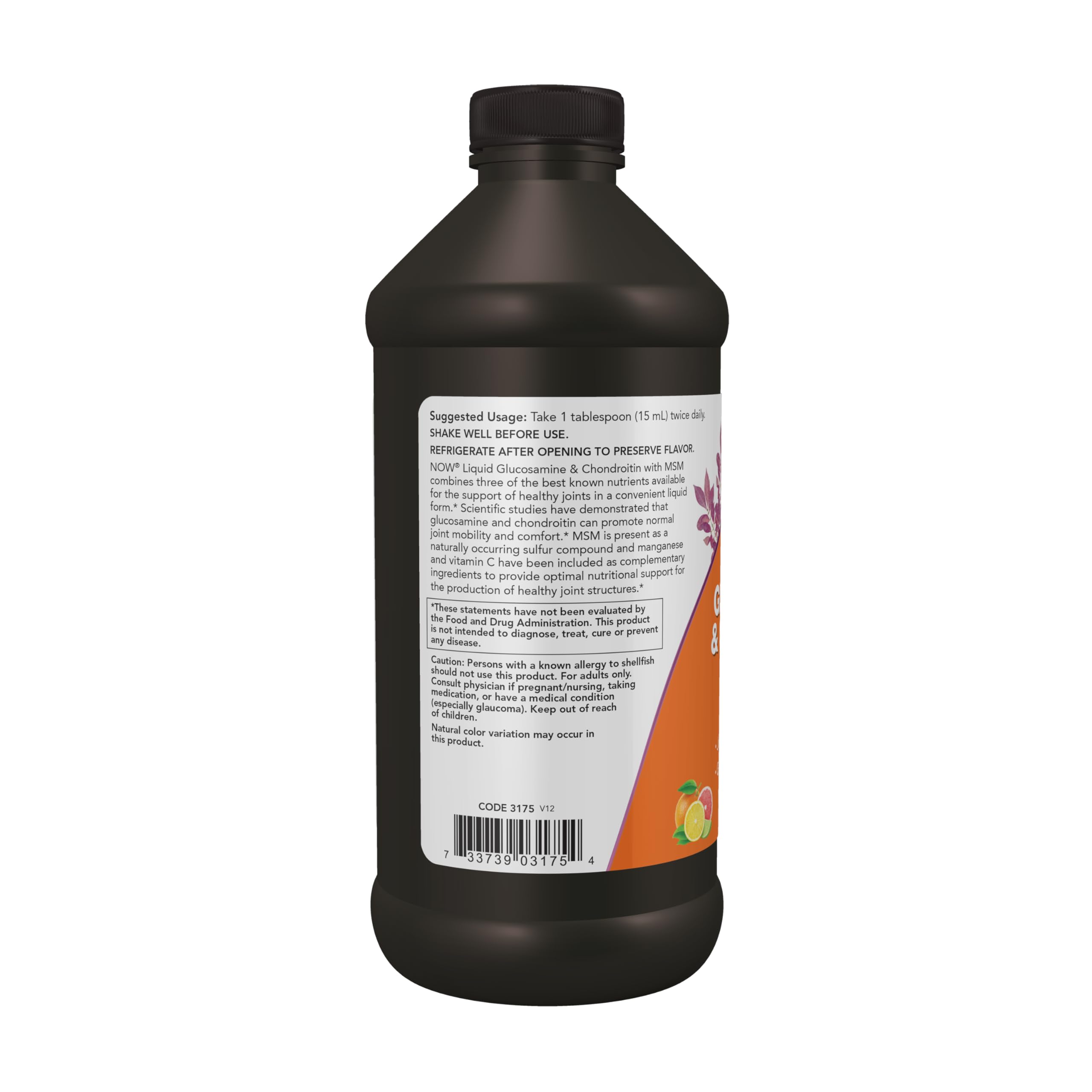 Liquid joint health formula ingredients diagram