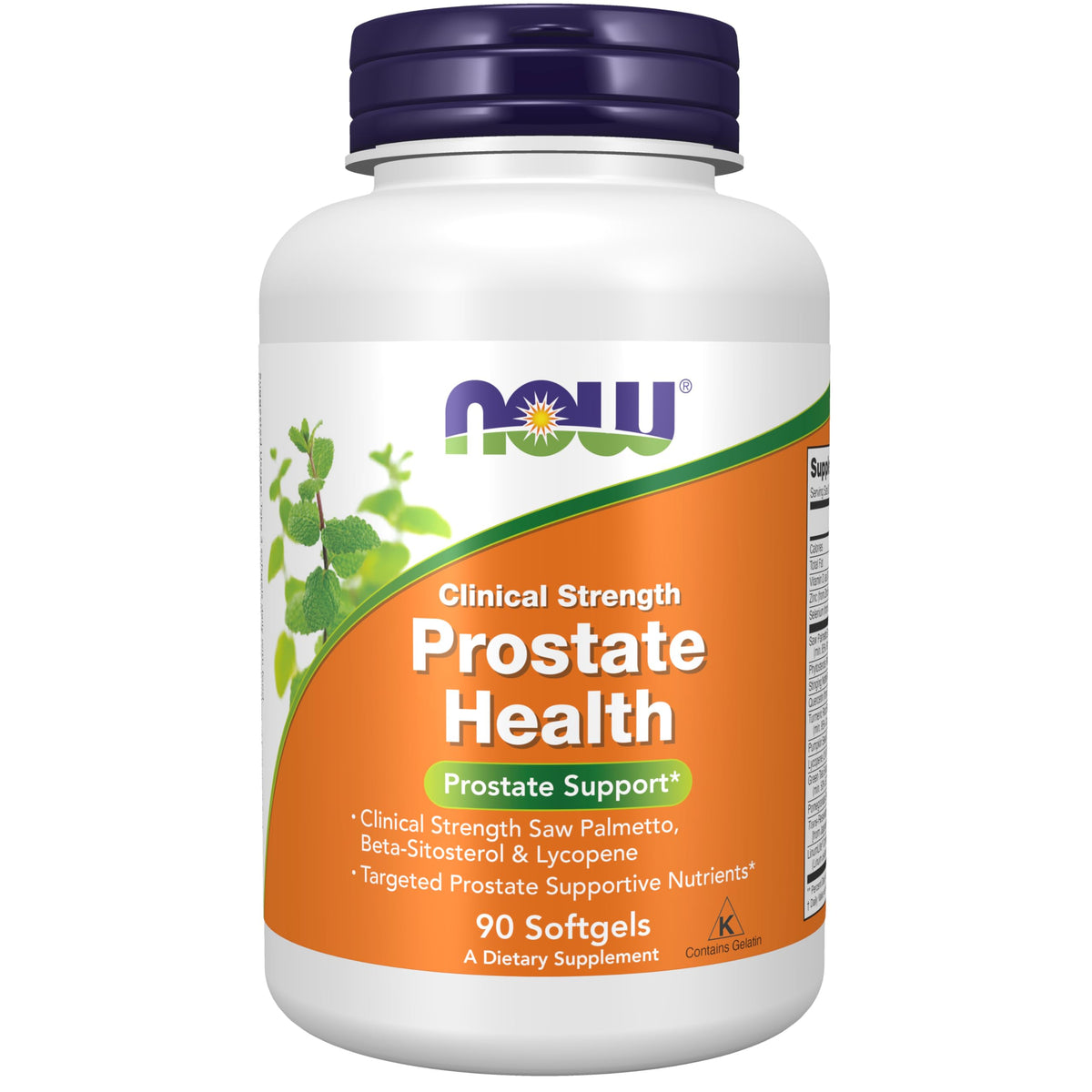NOW Prostate Health 90 Softgels bottle front view