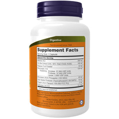 NOW Super Enzymes bottle back label