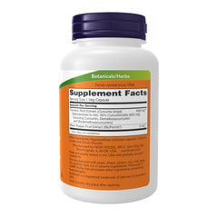 NOW Turmeric Curcumin label showing 90 veggie capsules