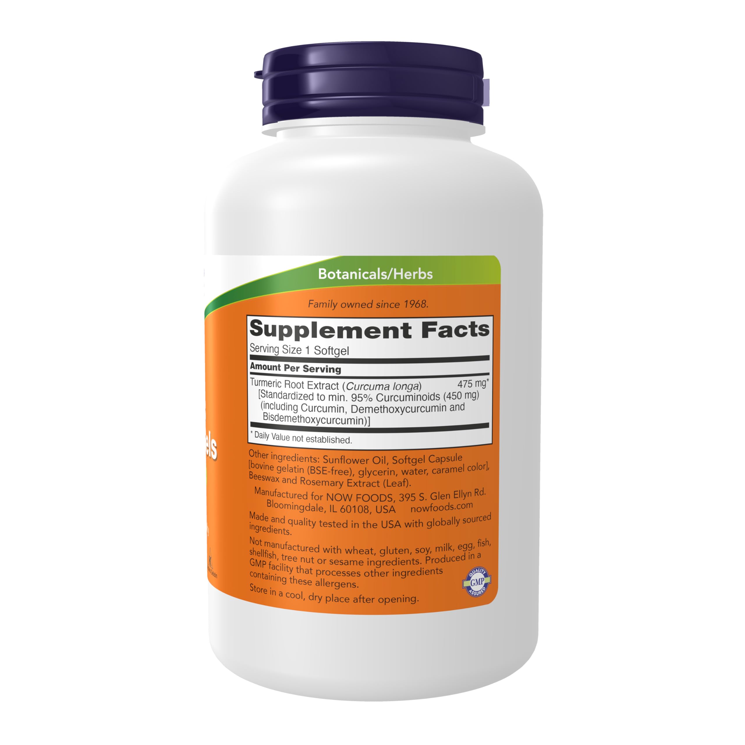 Close-up of standardized turmeric extract 95% curcuminoids
