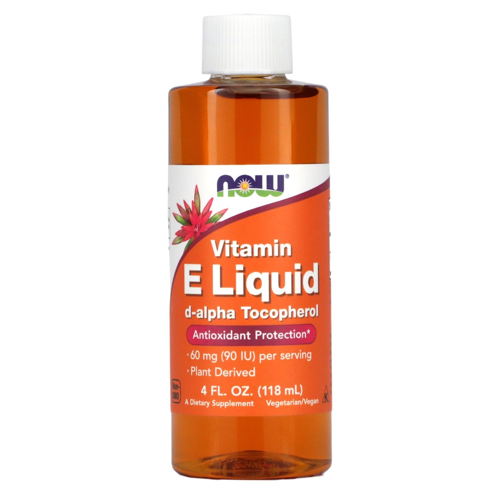 NOW Vitamin E 90 IU Liquid bottle