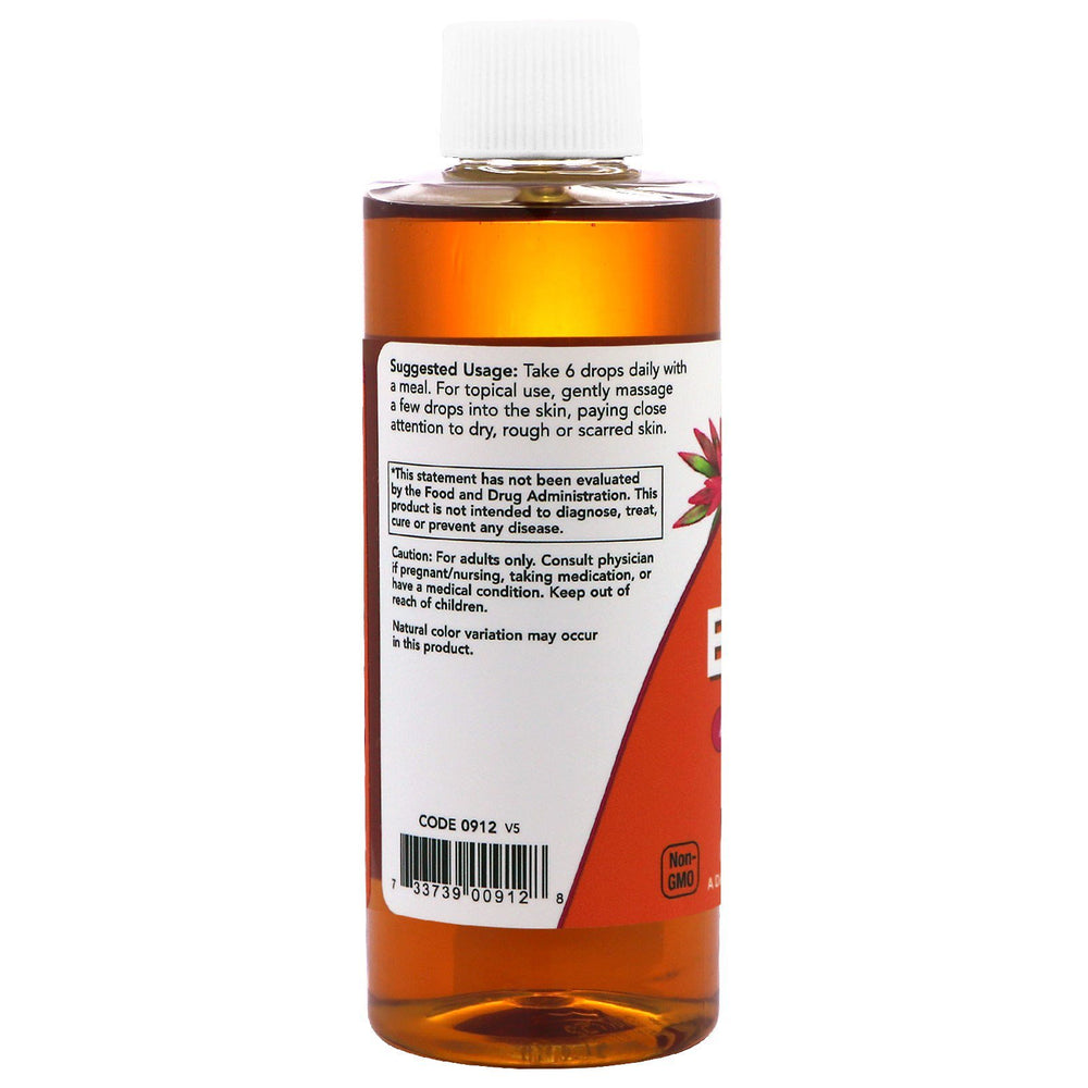 NOW Foods Vitamin E 90 IU Liquid label