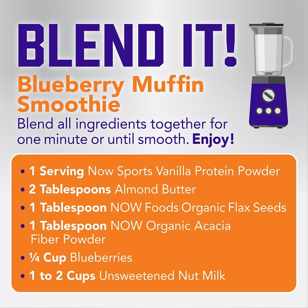 BCAAs and protein content highlight on NOW Whey Protein Isolate Creamy Vanilla