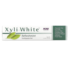 NOW Xyliwhite Refreshmint toothpaste 6.4 oz 4-pack packaging