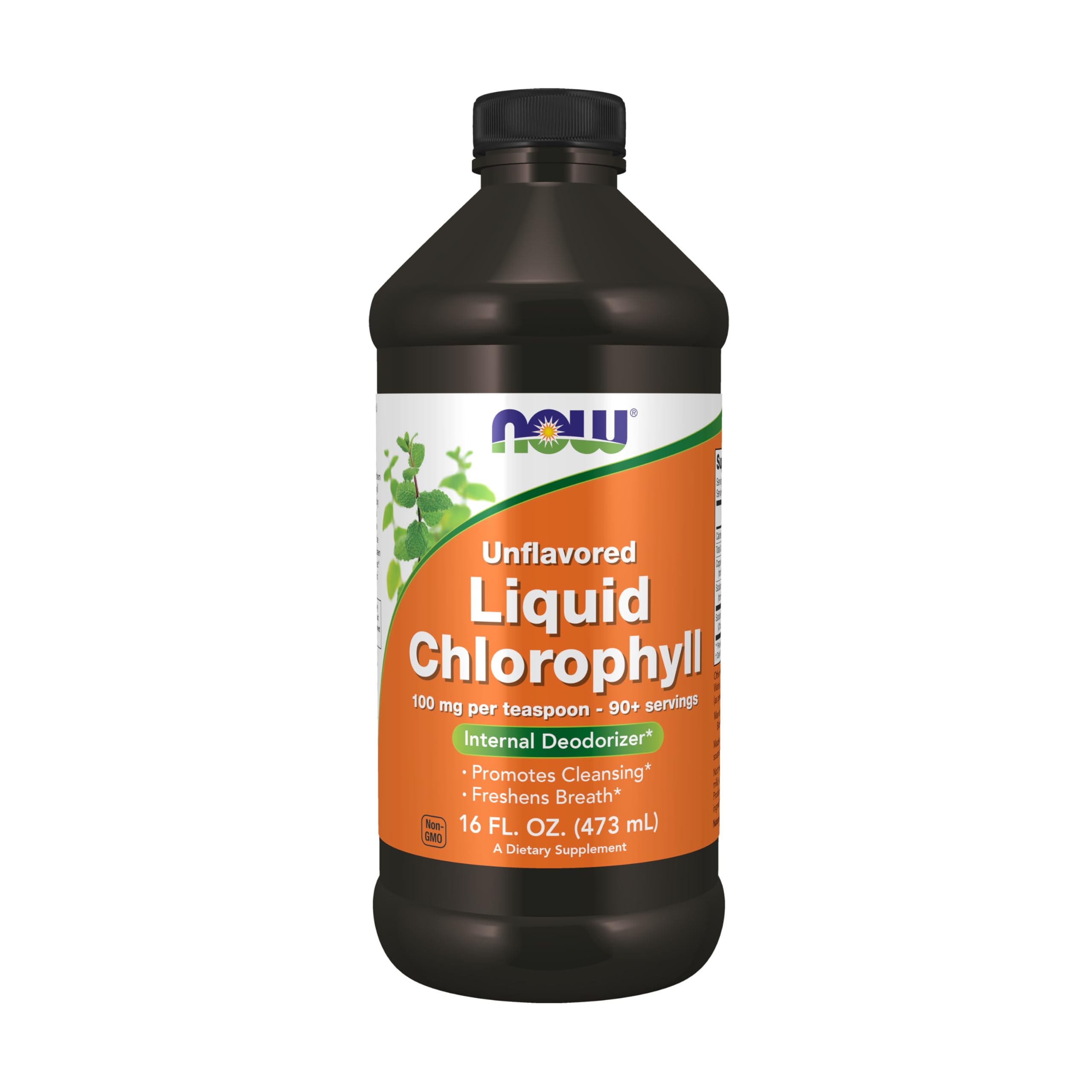 NOW Foods Chlorophyll Liquid unflavored bottle front