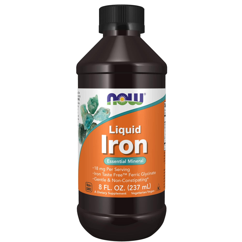 NOW Iron Liquid 18 mg bottle – main product image