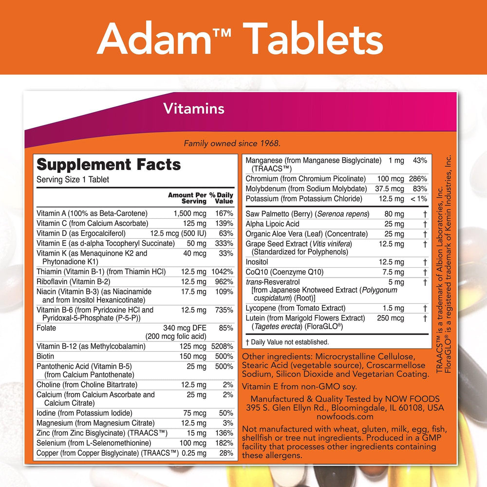 NOW Foods Adam Superior Men's Multi softgels offer gentle swallow
