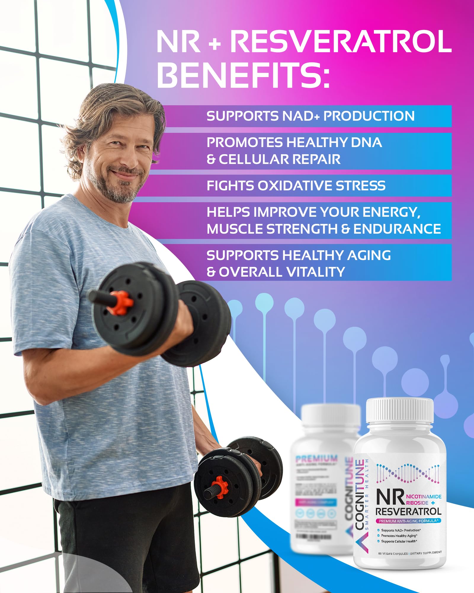 Trans-Resveratrol capsules for longevity