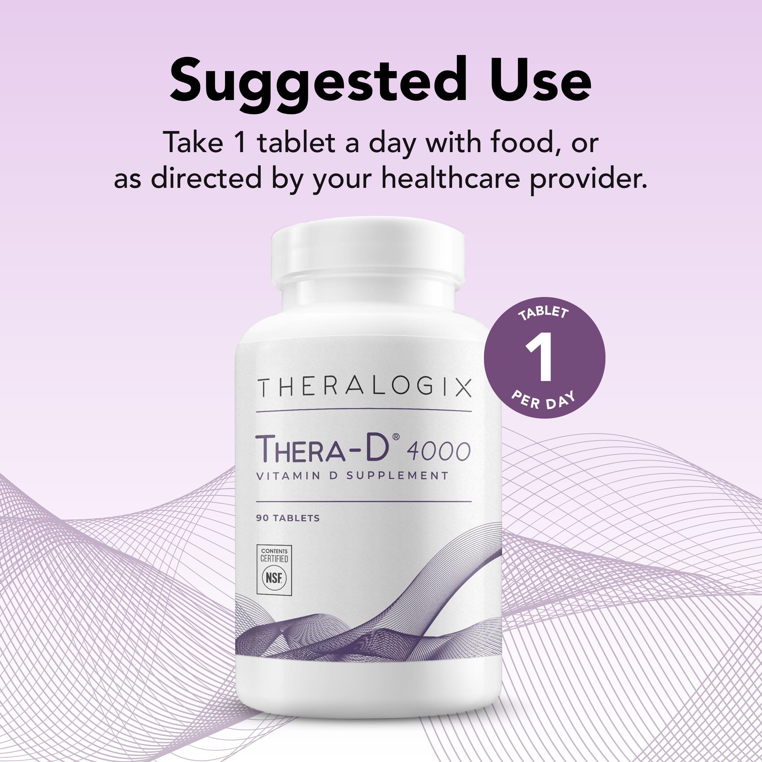 NSF Certified label on Thera-D 4000 Vitamin D3 bottle