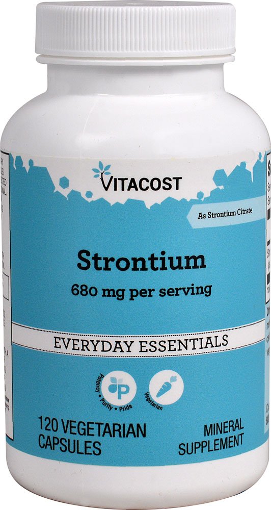 NSI Strontium supplement, 680 mg per serving, 120 vegetarian capsules