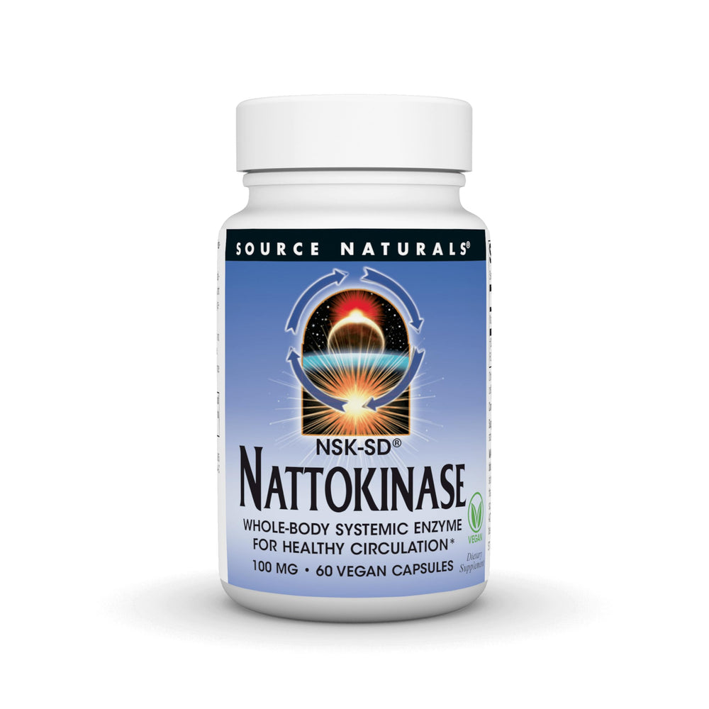 Source Naturals NSK-SD Nattokinase 100mg bottle front view