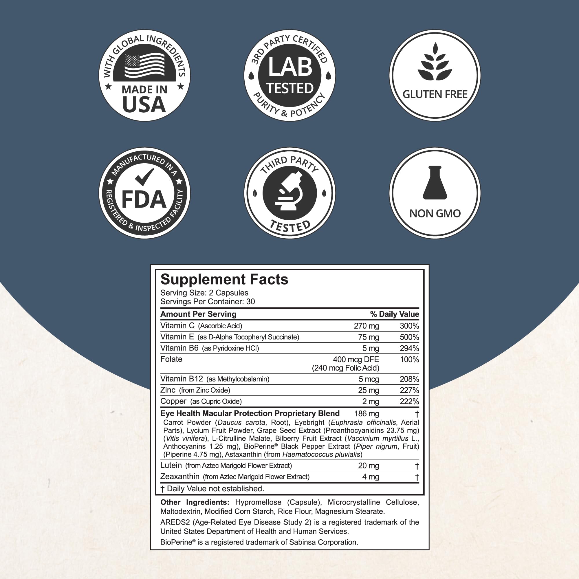 Bilberry and Grape Seed antioxidants