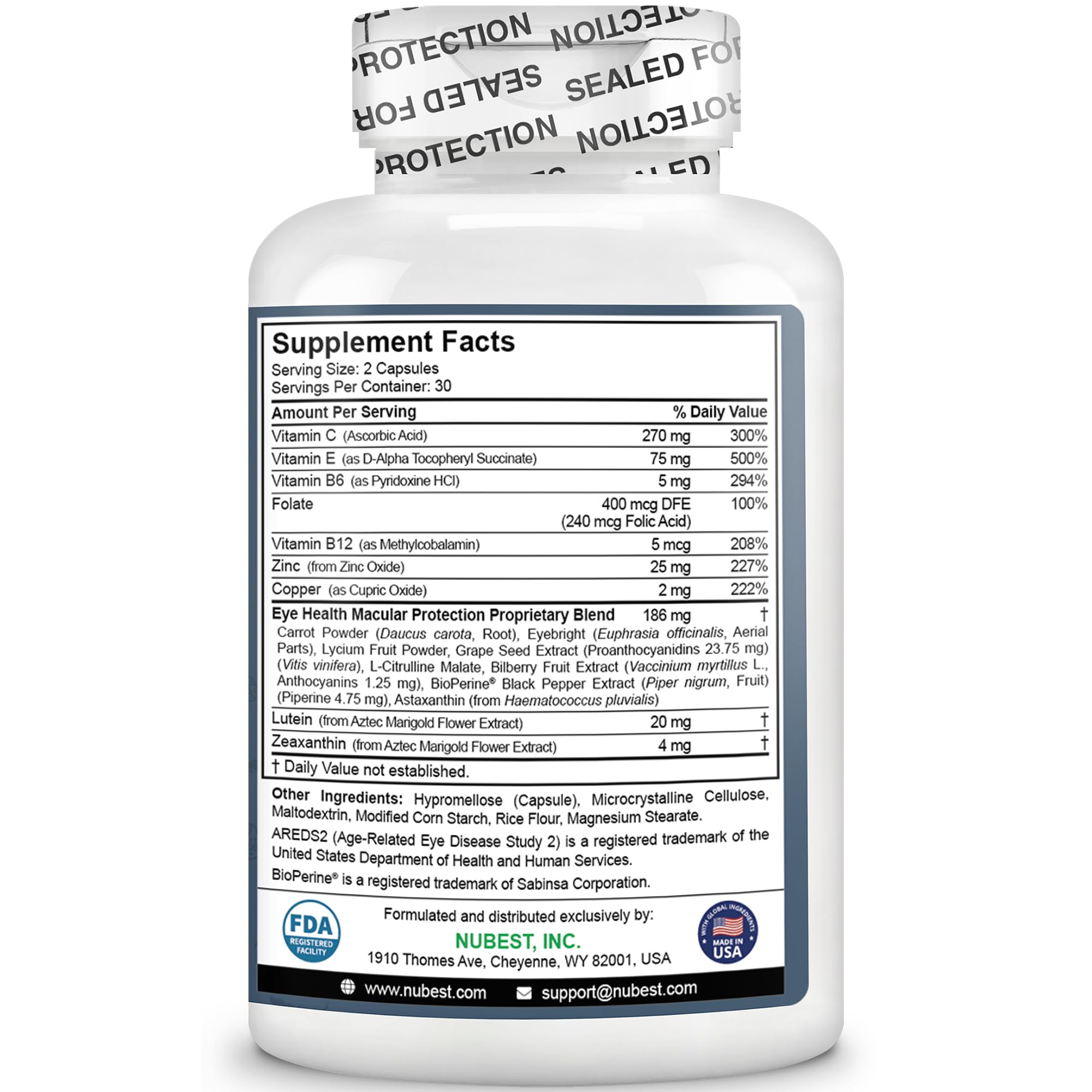 B-Complex vitamins included in the formula