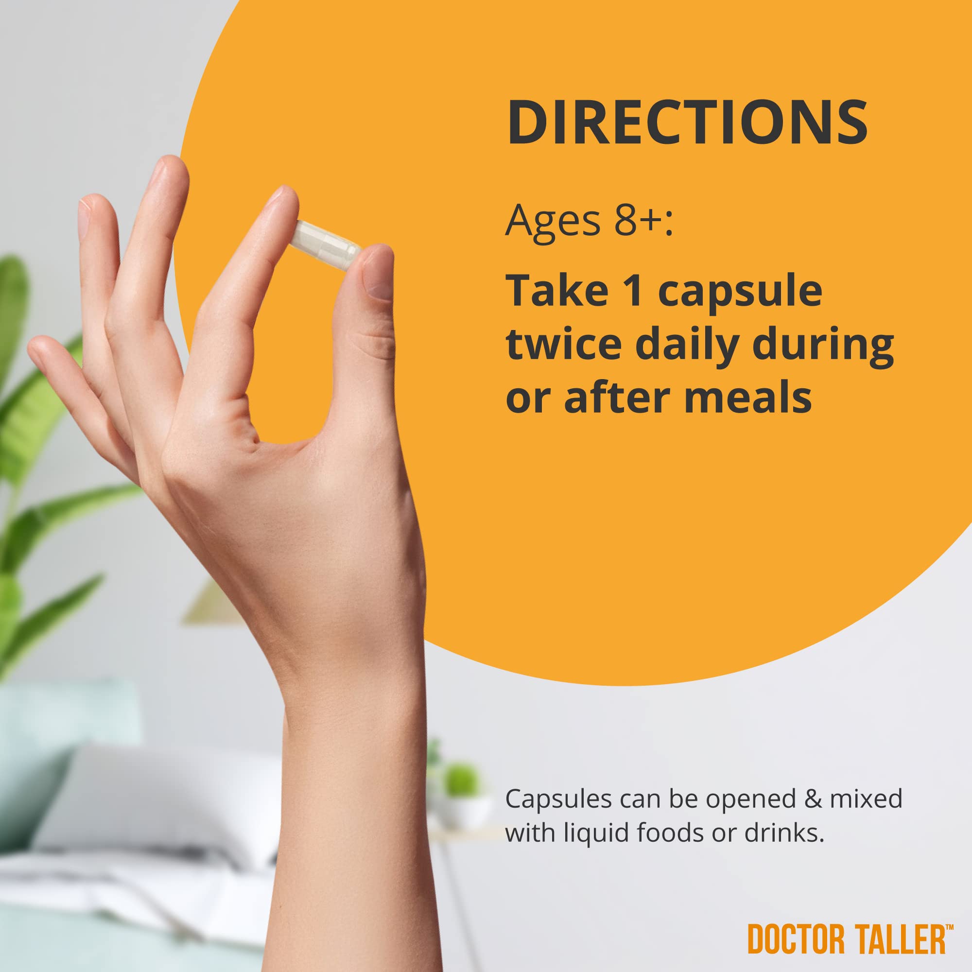 Amino acid blend highlighted on Doctor Taller packaging