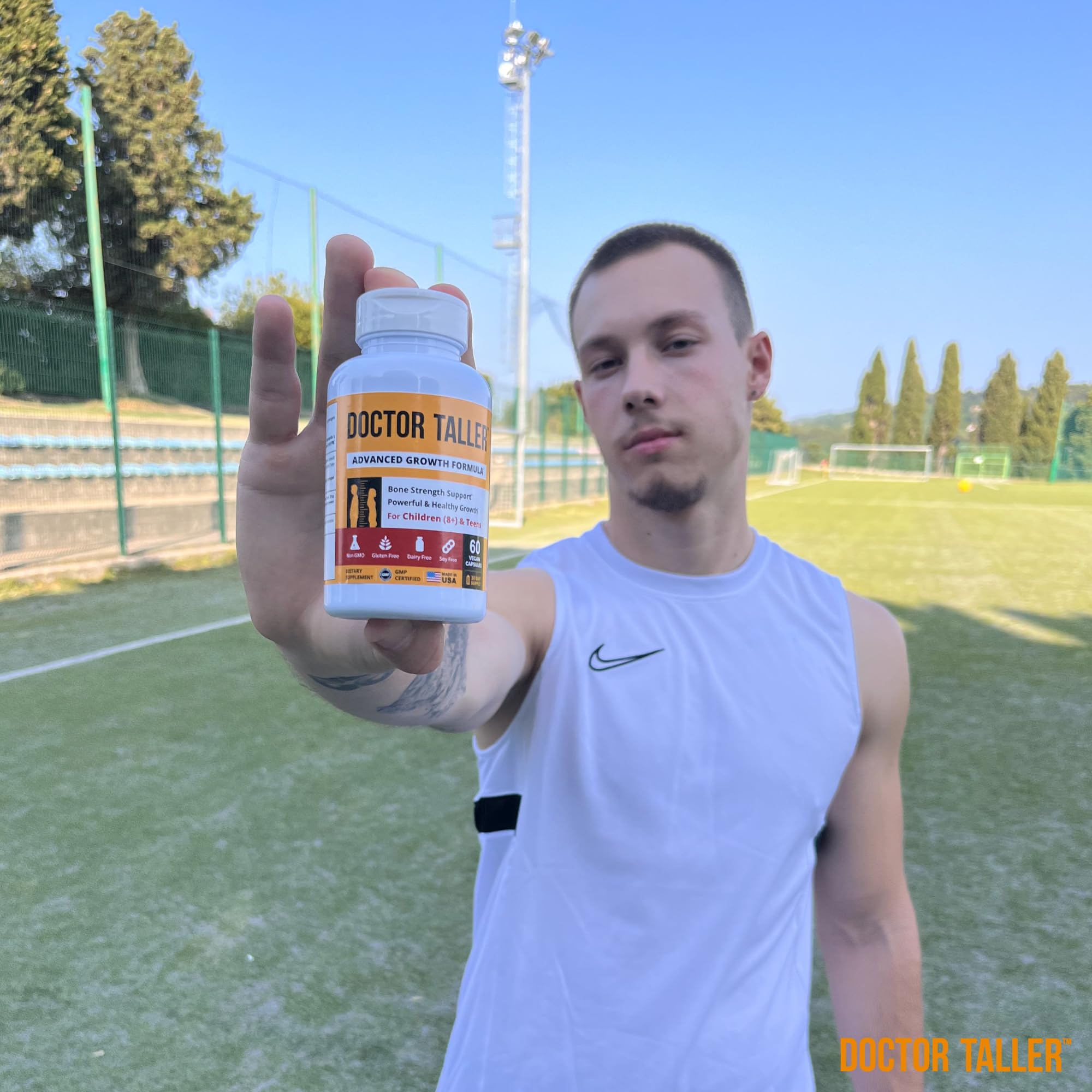 USA-made cGMP quality seal on Doctor Taller packaging