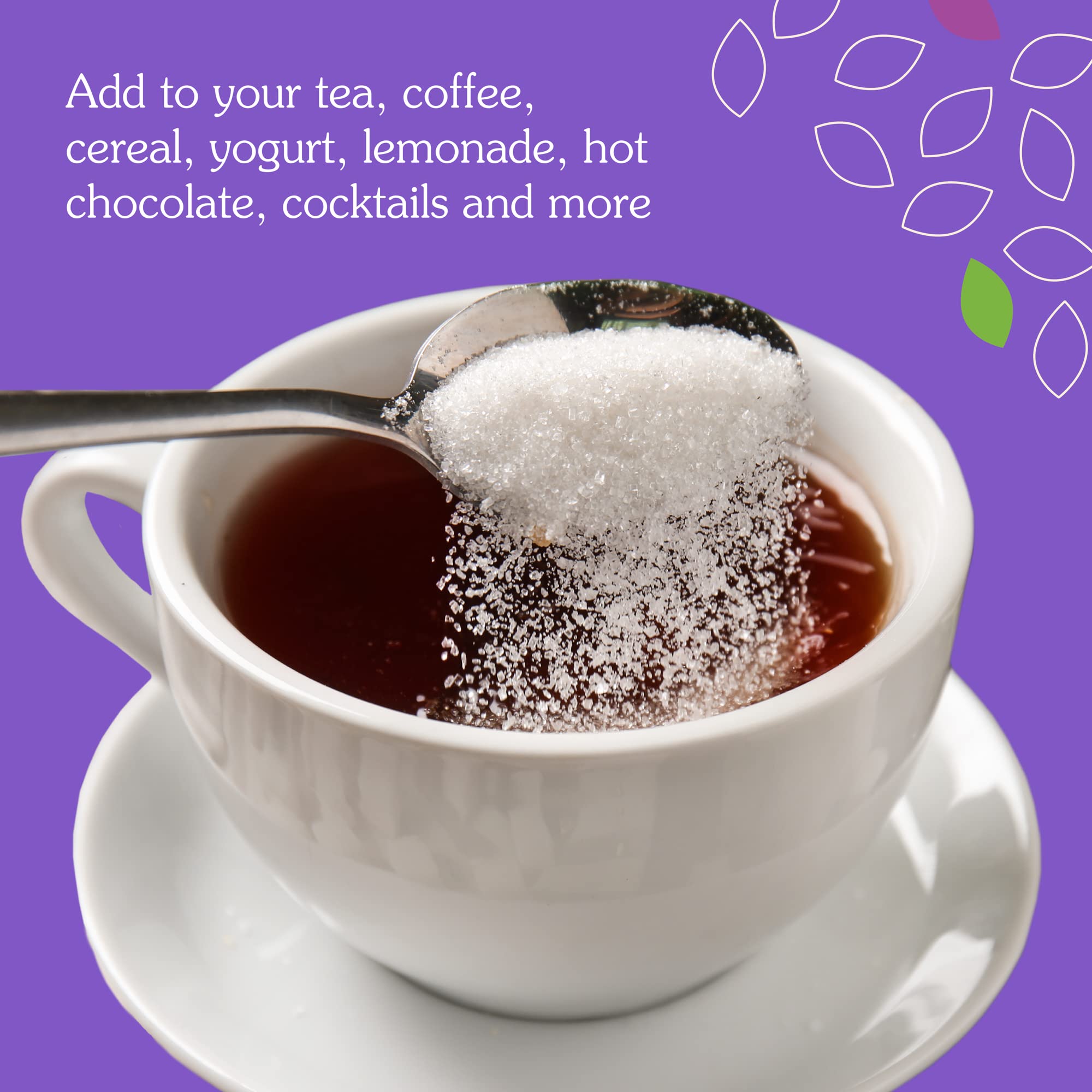 Yogurt topped with white stevia powder