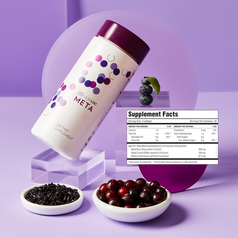 Daily dosage of four Nu Skin ageLOC Meta softgels