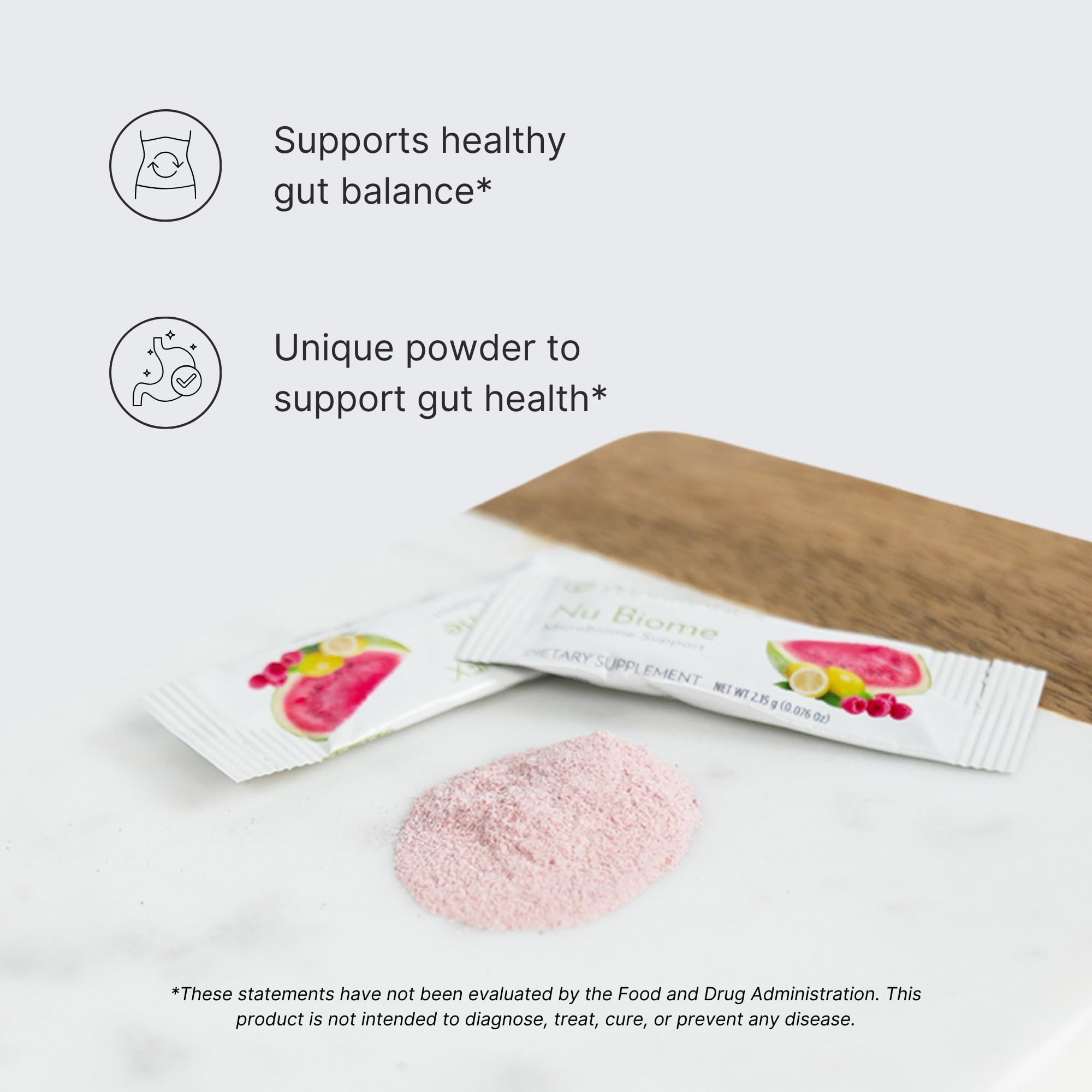 Nu Biome product label and key information
