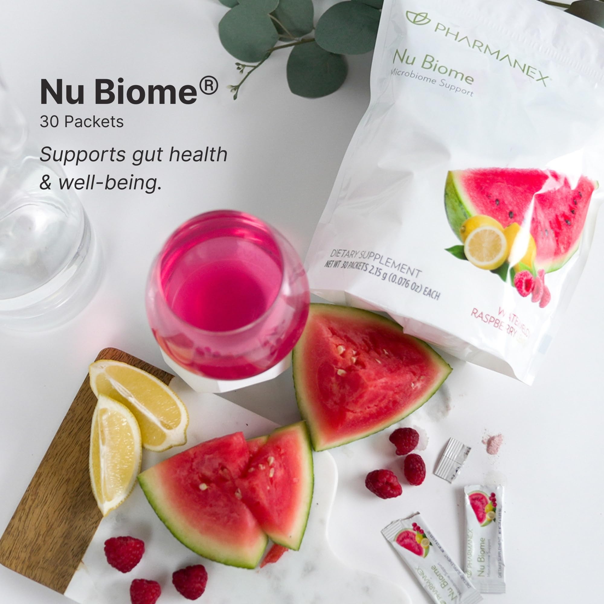 Front of Nu Biome packaging with label
