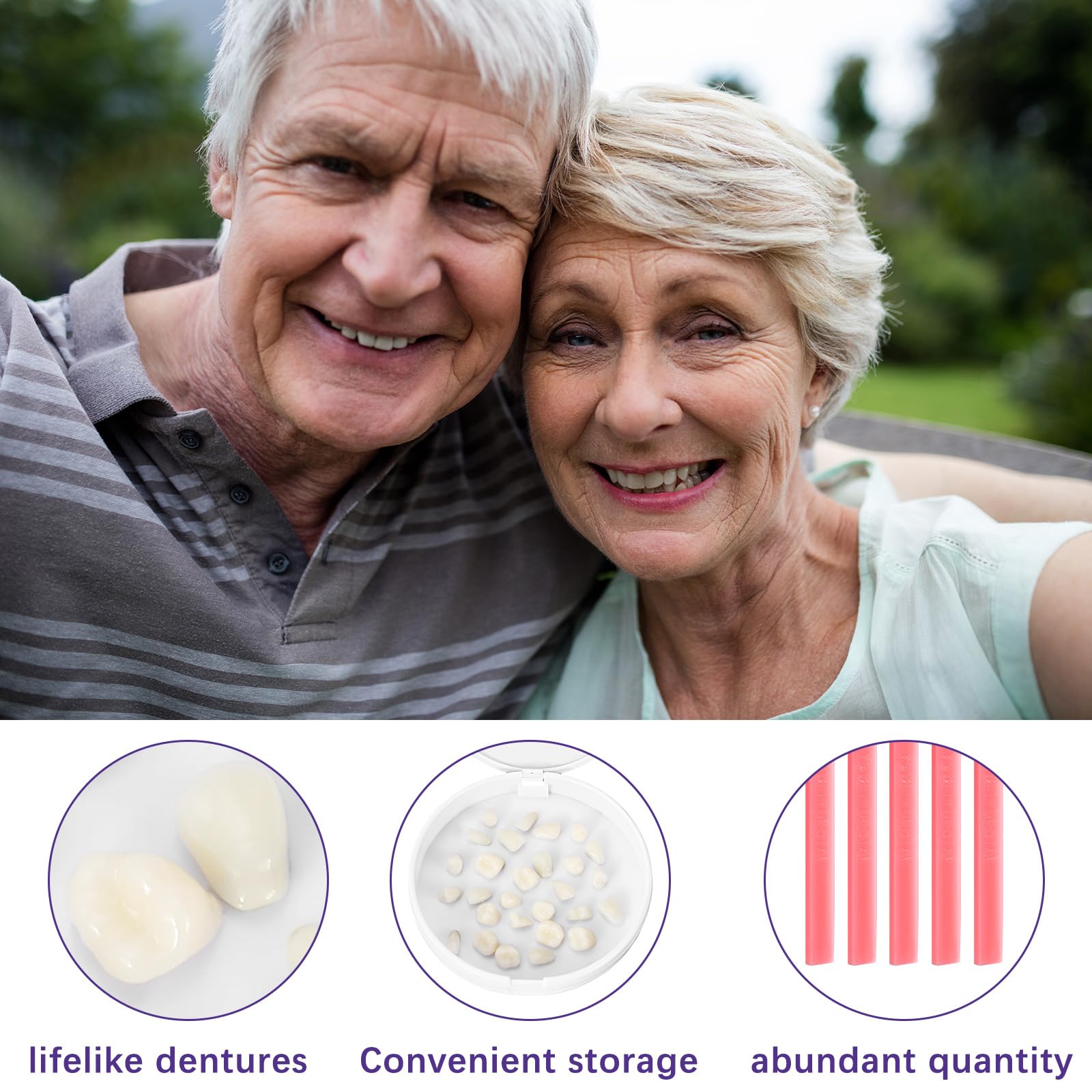 Denture repair tweezers included in the kit