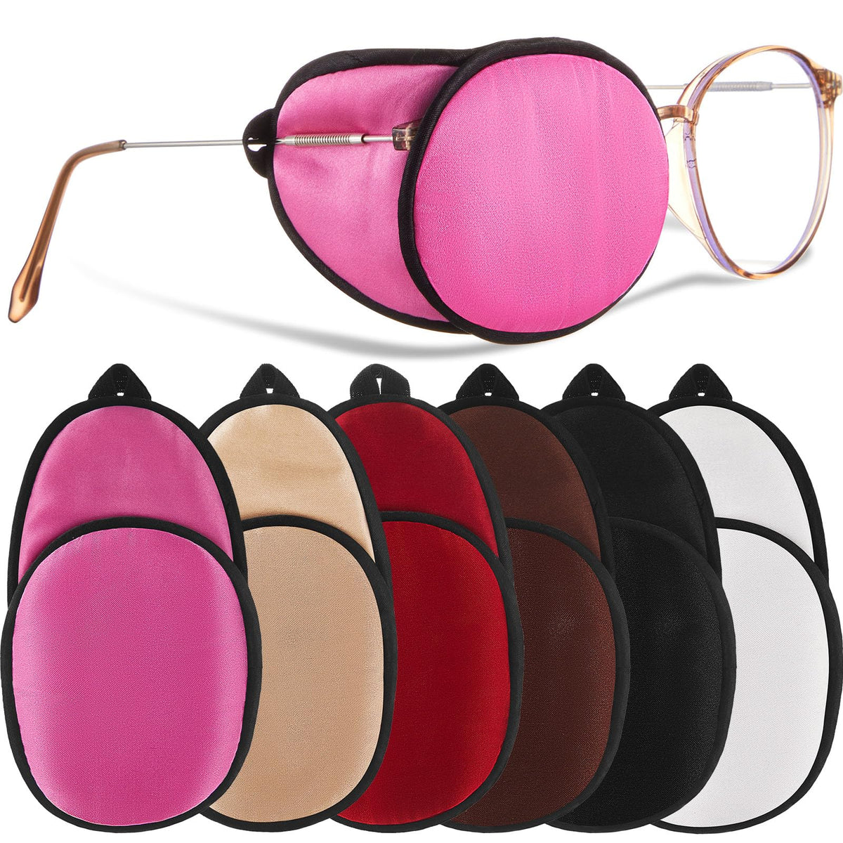 Nuanchu silk eye patches 6pcs set - close-up of one eye patch