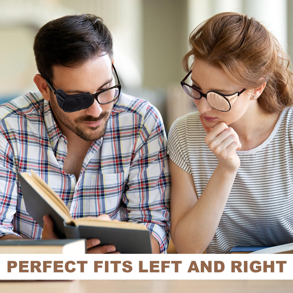 Package includes 6 single eye patches in silk fabric