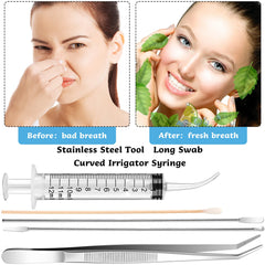 Two stainless steel tonsil stone removal tools included in the set