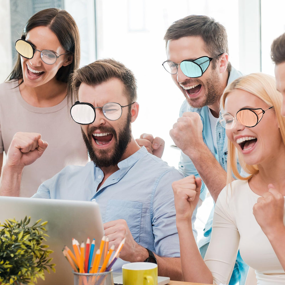 Silk eye patches display laid out for display