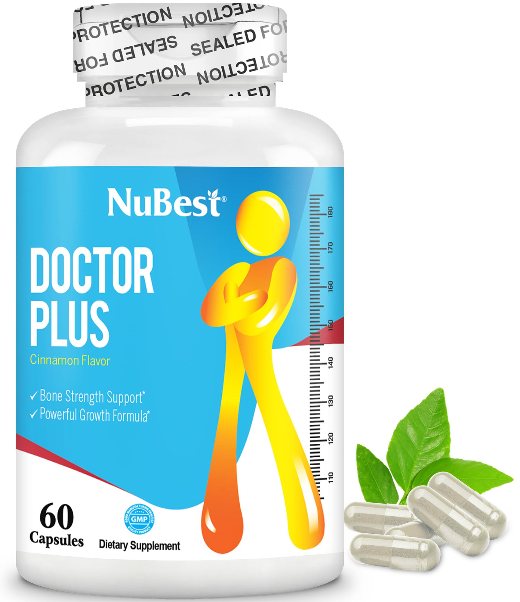 Front view of NuBest Doctor Plus bottle with 60 capsules