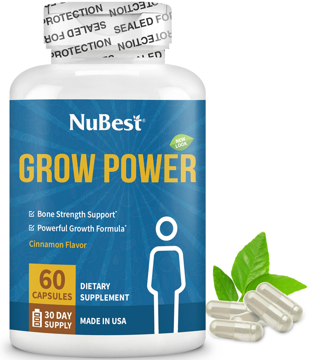 NuBest Grow Power bottle label