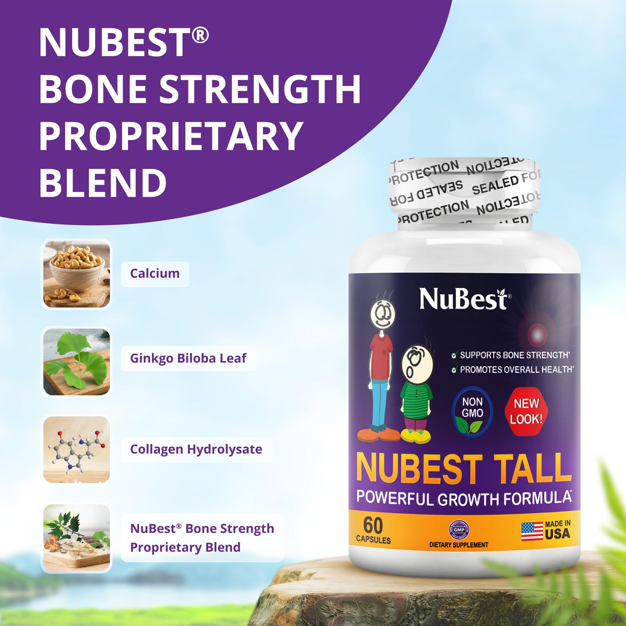 Bone health ingredients in NuBest Tall