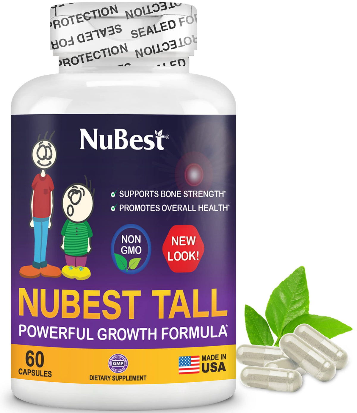 NuBest Tall bottle displaying bone-strength nutrients