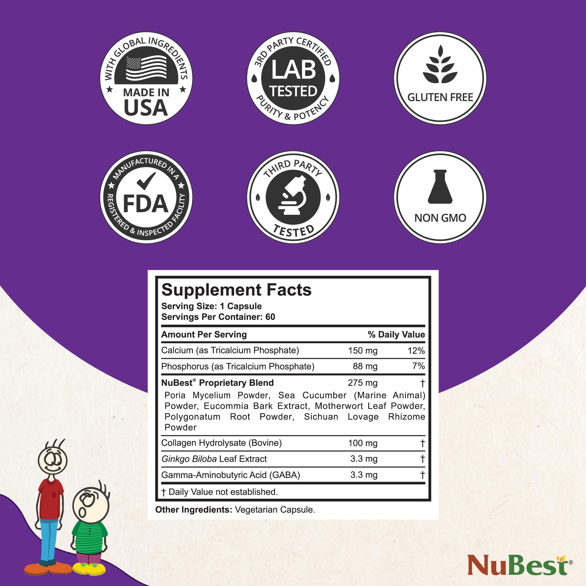 Immunity support herbs and nutrients in NuBest Tall