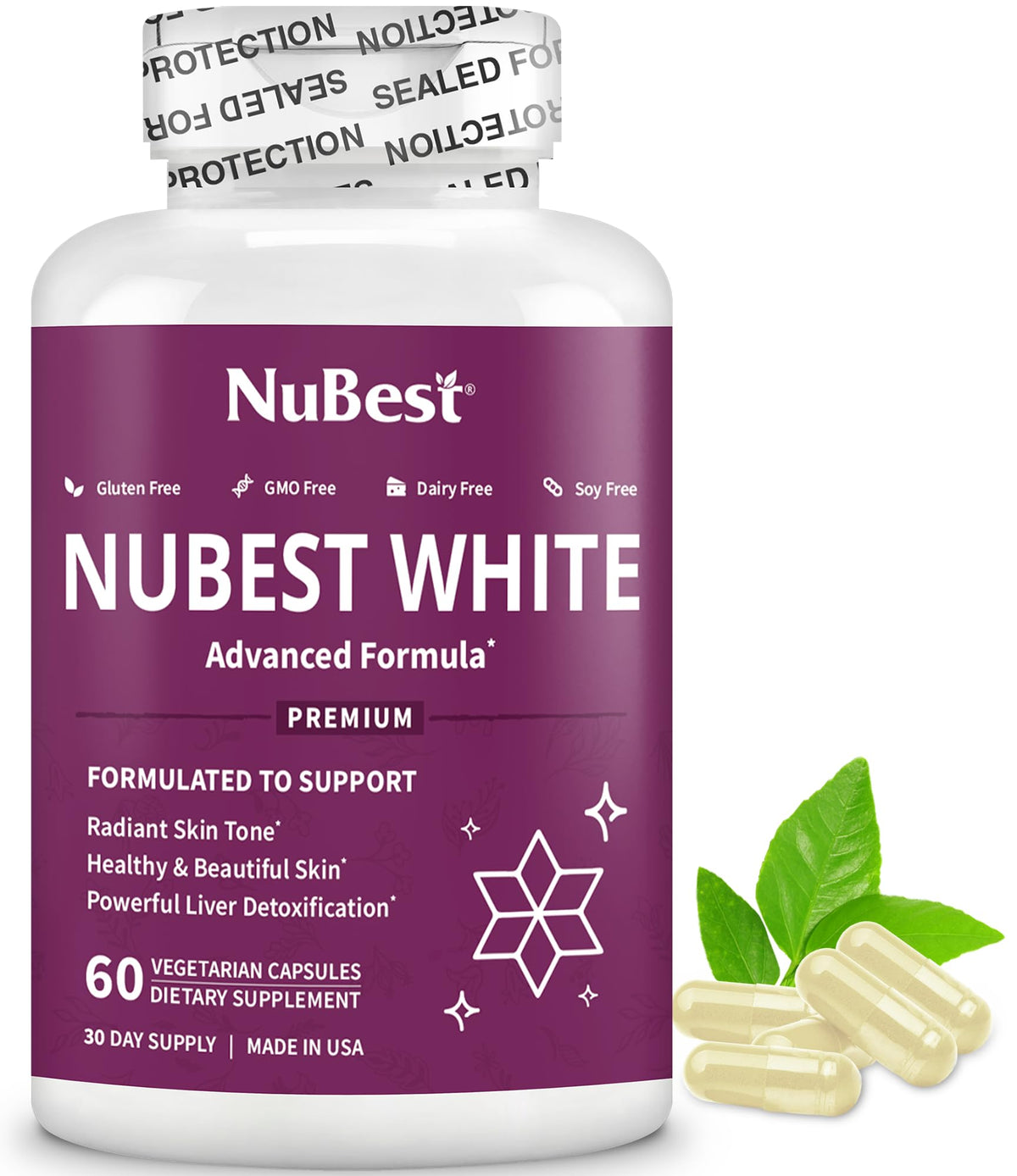 NuBest White bottle front view