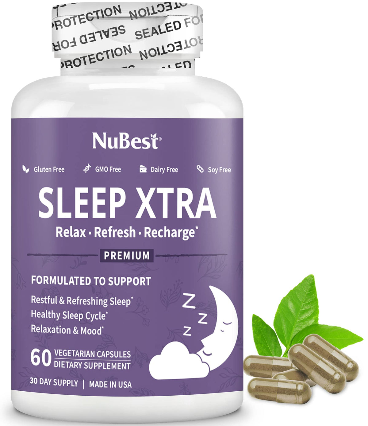 NuBest Sleep Xtra bottle displayed on a clean surface