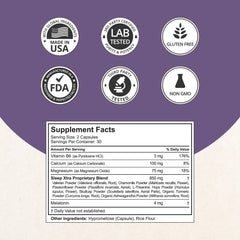 Close-up of NuBest Sleep Xtra vegan capsules