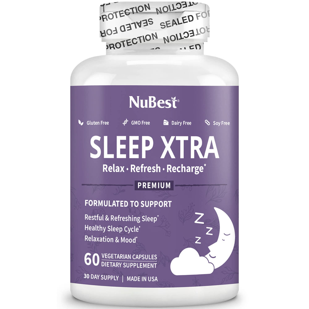 Allergen-free and vegan-friendly Sleep Xtra label