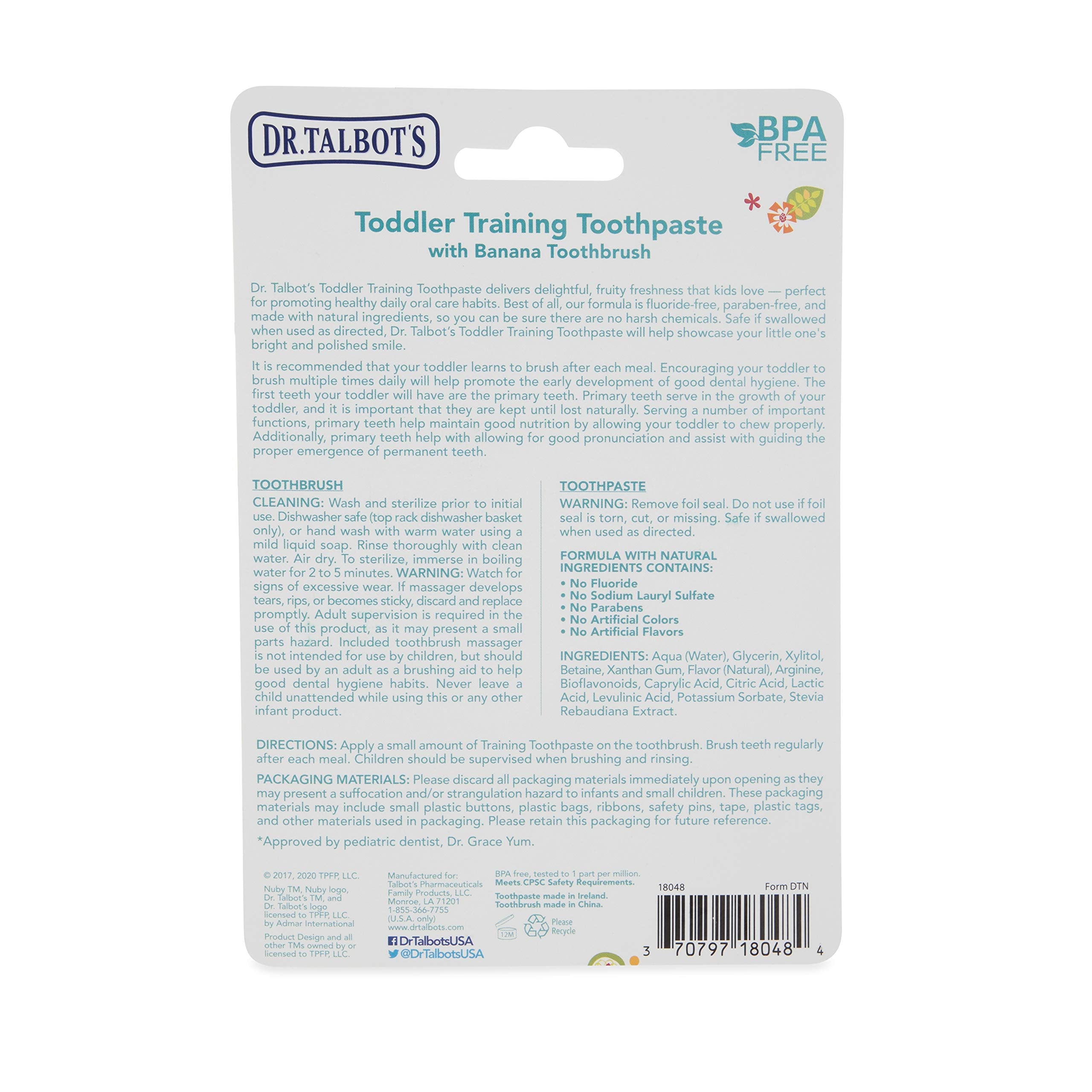 Nuby Nananubs Banana Massaging Toothbrush with soft bristles