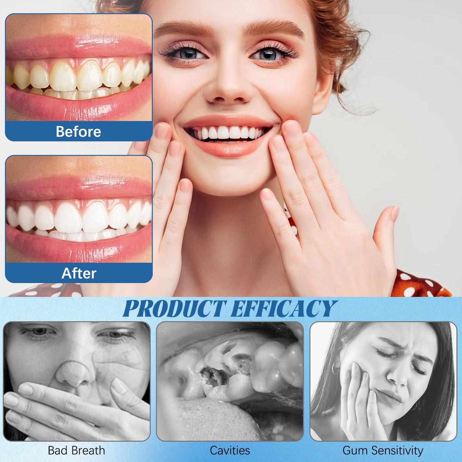 Nano hydroxyapatite remineralization shown depiction