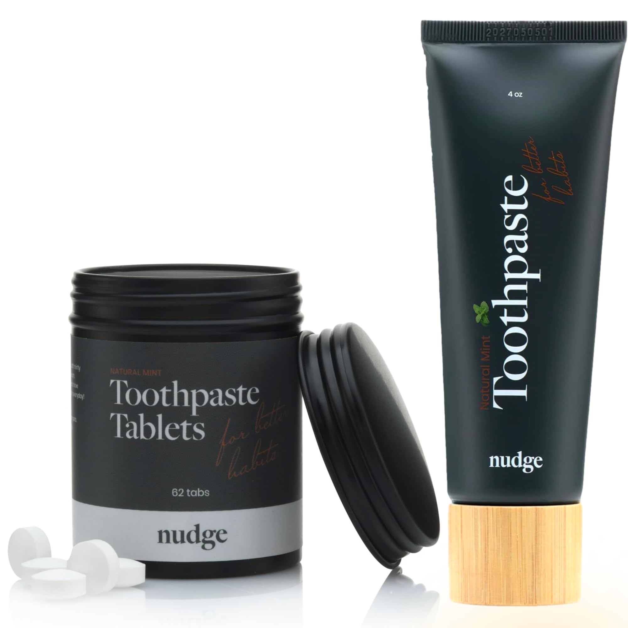 Nudge Nano Hydroxyapatite toothpaste tube, 4 oz