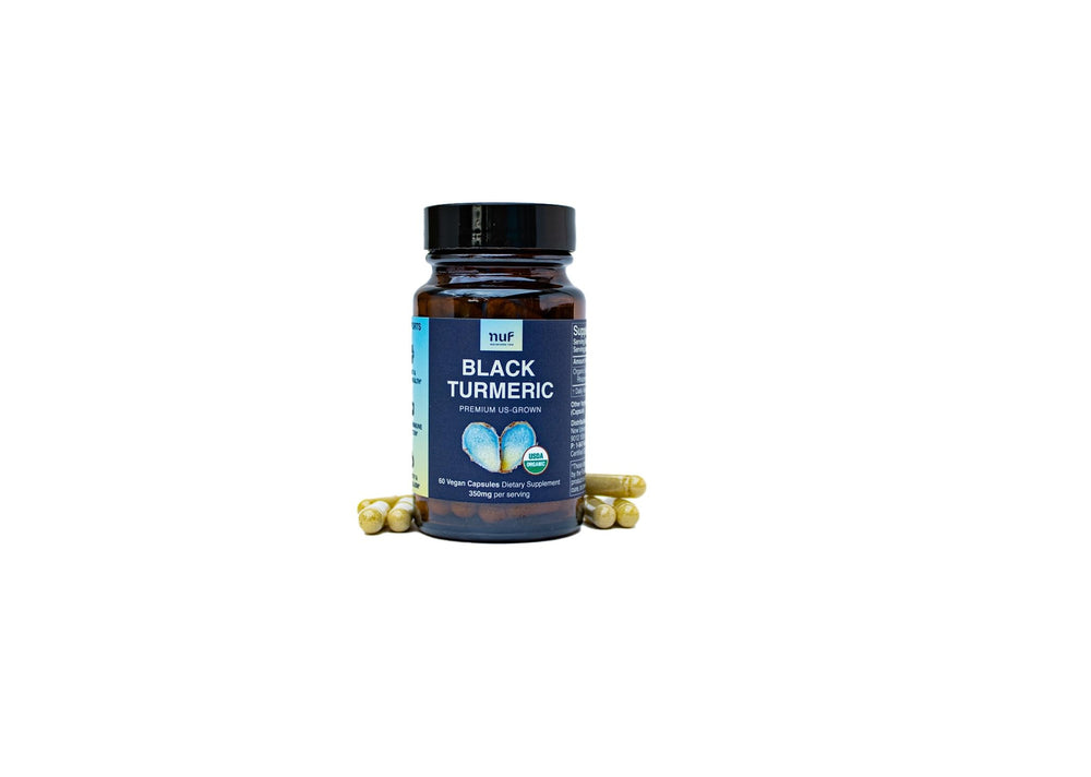 Whole Black Turmeric roots used to produce capsules
